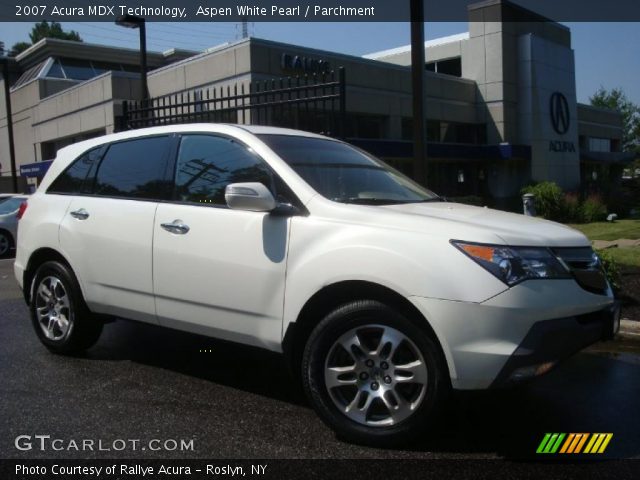 2007 Acura MDX Technology in Aspen White Pearl