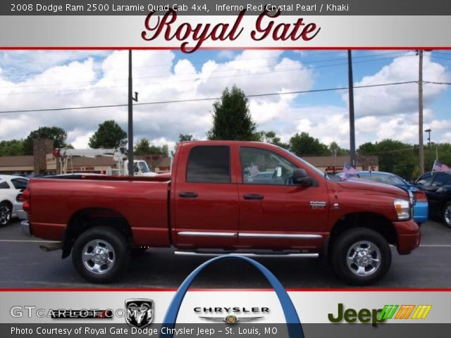 2008 Dodge Ram 2500 Laramie Quad Cab 4x4 in Inferno Red Crystal Pearl