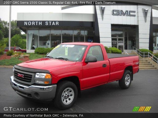 2007 GMC Sierra 1500 Classic SL Regular Cab 4x4 in Fire Red