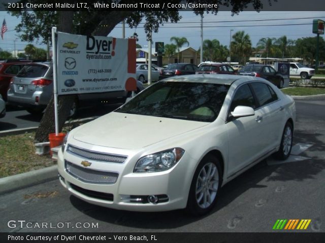 2011 Chevrolet Malibu LTZ in White Diamond Tricoat
