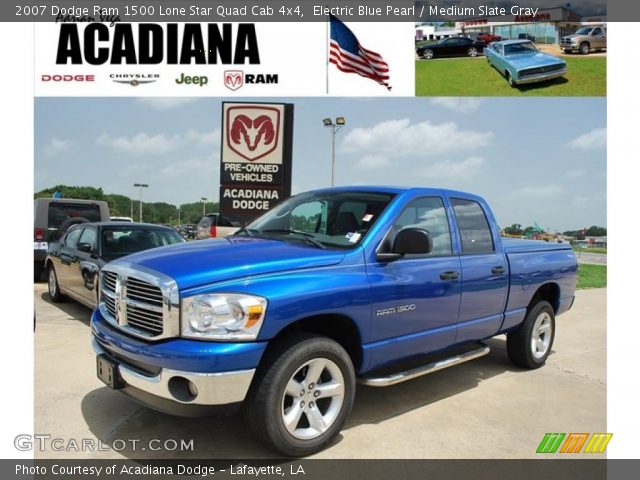 2007 Dodge Ram 1500 Lone Star Quad Cab 4x4 in Electric Blue Pearl