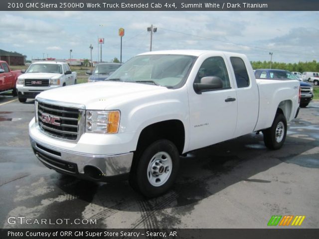 2010 GMC Sierra 2500HD Work Truck Extended Cab 4x4 in Summit White