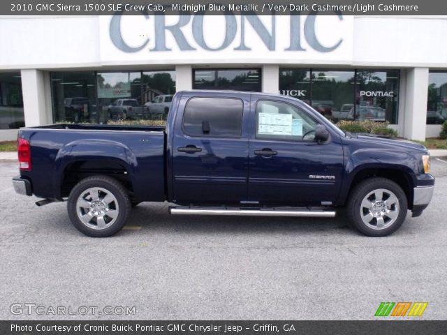 2010 GMC Sierra 1500 SLE Crew Cab in Midnight Blue Metallic