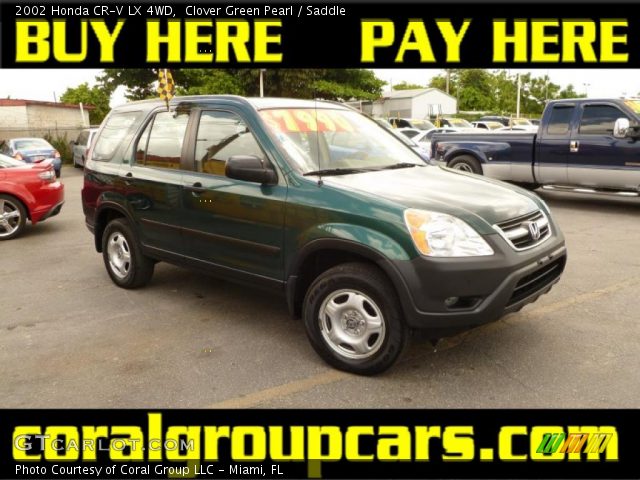 2002 Honda CR-V LX 4WD in Clover Green Pearl