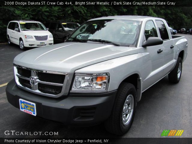 2008 Dodge Dakota ST Crew Cab 4x4 in Bright Silver Metallic
