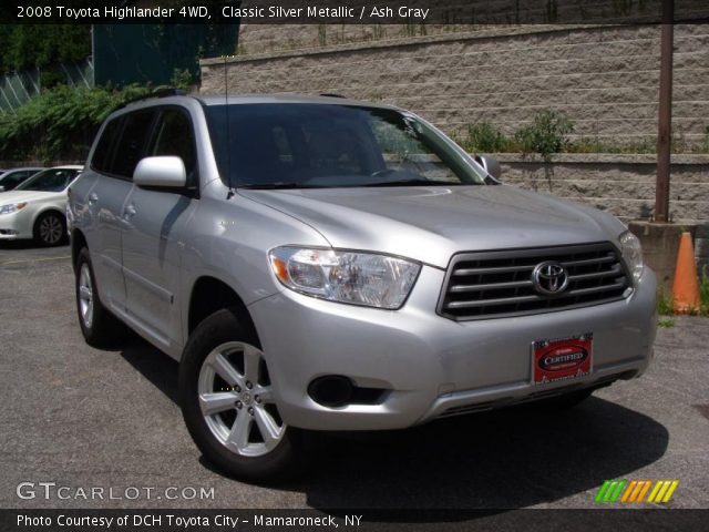 2008 Toyota Highlander 4WD in Classic Silver Metallic