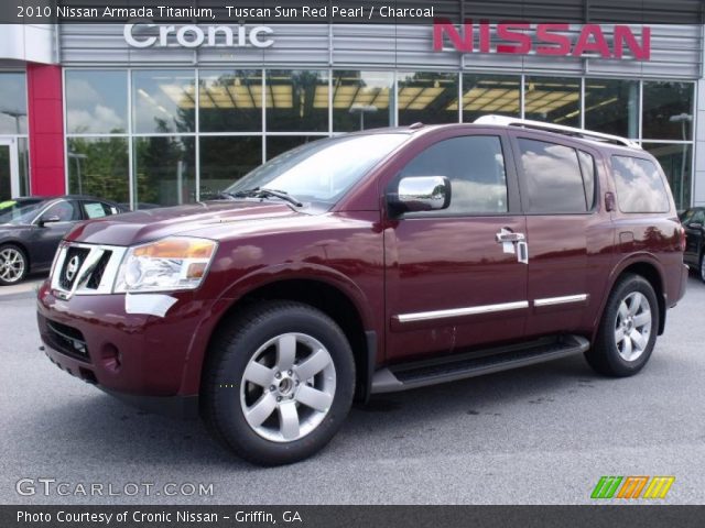 2010 Nissan Armada Titanium in Tuscan Sun Red Pearl