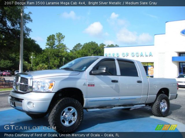 2007 Dodge Ram 3500 Laramie Mega Cab 4x4 in Bright Silver Metallic
