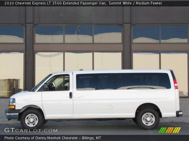 2010 Chevrolet Express LT 3500 Extended Passenger Van in Summit White