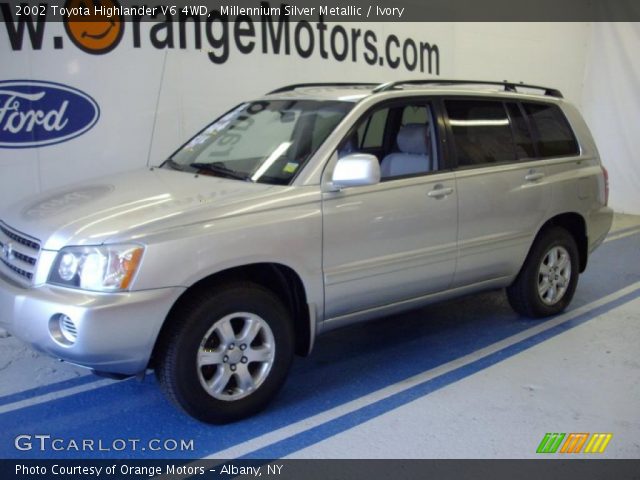 2002 Toyota Highlander V6 4WD in Millennium Silver Metallic
