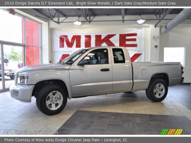 2010 Dodge Dakota SLT Extended Cab in Bright Silver Metallic