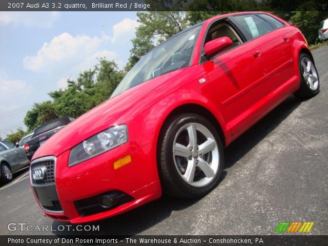 2007 Audi A3 3.2 quattro in Brilliant Red