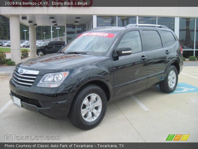 2009 Kia Borrego LX V6 in Ebony Black