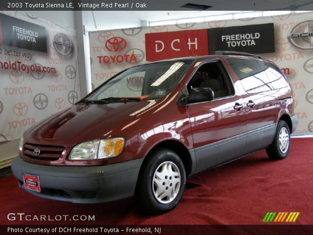 2003 Toyota Sienna LE in Vintage Red Pearl