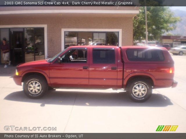 2003 GMC Sonoma SLS Crew Cab 4x4 in Dark Cherry Red Metallic