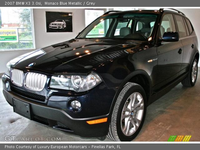 2007 BMW X3 3.0si in Monaco Blue Metallic