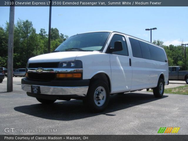 2010 Chevrolet Express LT 3500 Extended Passenger Van in Summit White