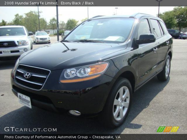 2008 Hyundai Santa Fe Limited in Ebony Black