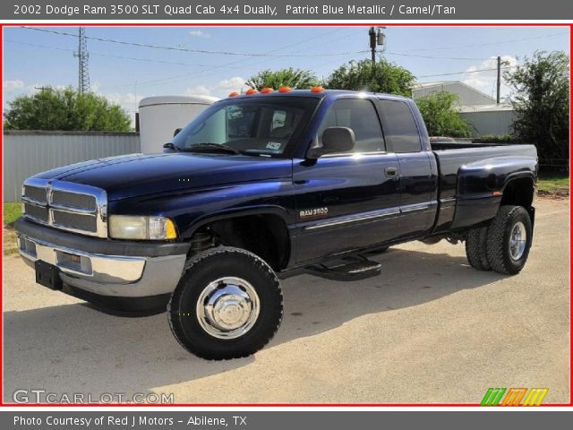 2002 Dodge Ram 3500 SLT Quad Cab 4x4 Dually in Patriot Blue Metallic