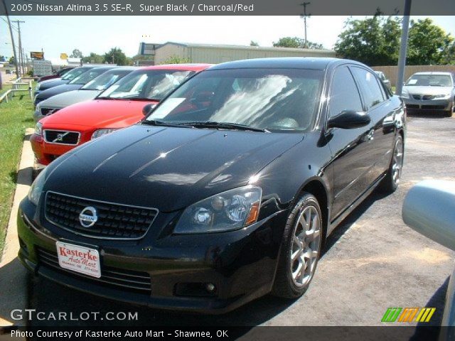 Super Black 2005 Nissan Altima 3 5 Se R Charcoal Red