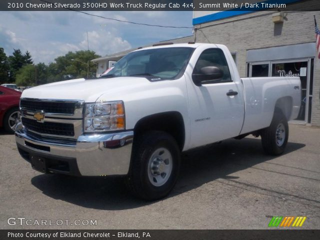2010 Chevrolet Silverado 3500HD Work Truck Regular Cab 4x4 in Summit White