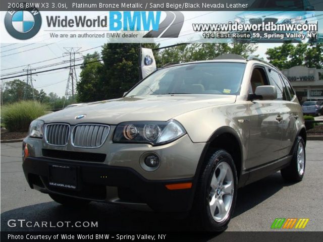 2008 BMW X3 3.0si in Platinum Bronze Metallic