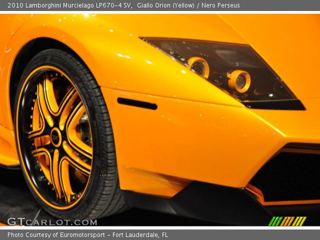 2010 Lamborghini Murcielago LP670-4 SV in Giallo Orion (Yellow)