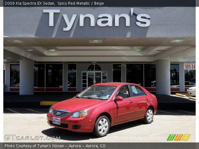 2009 Kia Spectra EX Sedan in Spicy Red Metallic