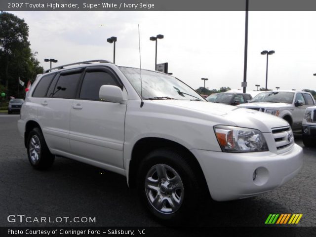 2007 Toyota Highlander  in Super White