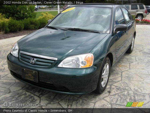 2002 Honda Civic LX Sedan in Clover Green Metallic