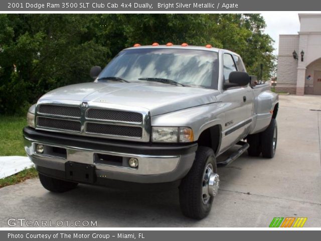 2001 Dodge Ram 3500 SLT Club Cab 4x4 Dually in Bright Silver Metallic