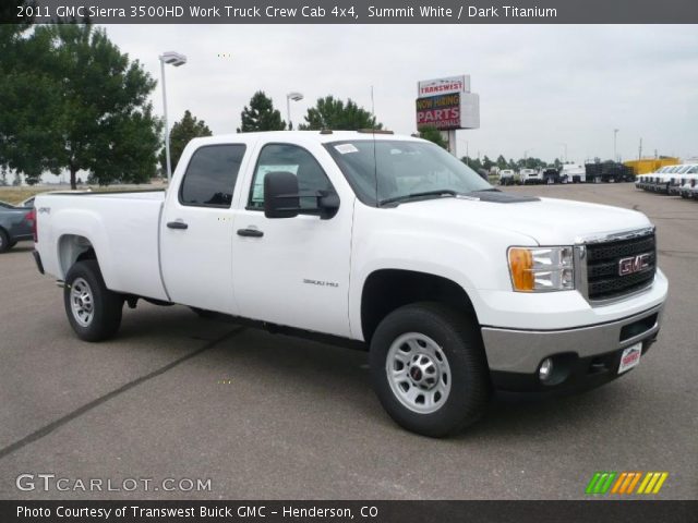 2011 GMC Sierra 3500HD Work Truck Crew Cab 4x4 in Summit White