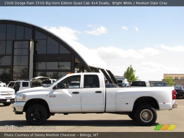 2008 Dodge Ram 3500 Big Horn Edition Quad Cab 4x4 Dually in Bright White