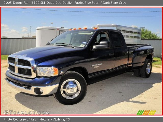 2005 Dodge Ram 3500 SLT Quad Cab Dually in Patriot Blue Pearl
