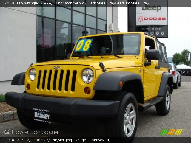 2008 Jeep Wrangler X 4x4 in Detonator Yellow