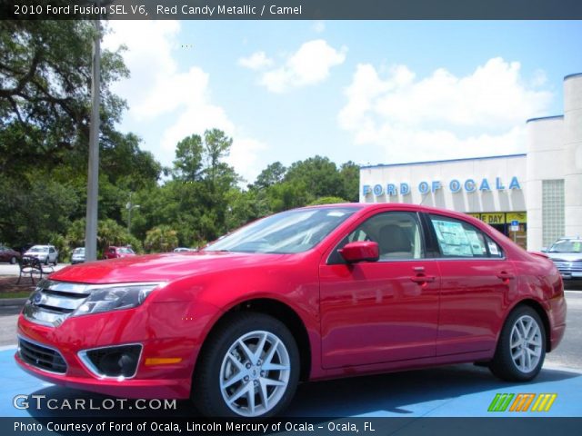 2010 Ford Fusion SEL V6 in Red Candy Metallic