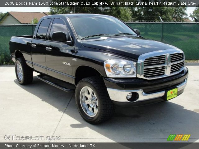 2008 Dodge Ram 1500 Lone Star Edition Quad Cab 4x4 in Brilliant Black Crystal Pearl