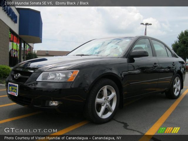 2008 Hyundai Sonata SE V6 in Ebony Black