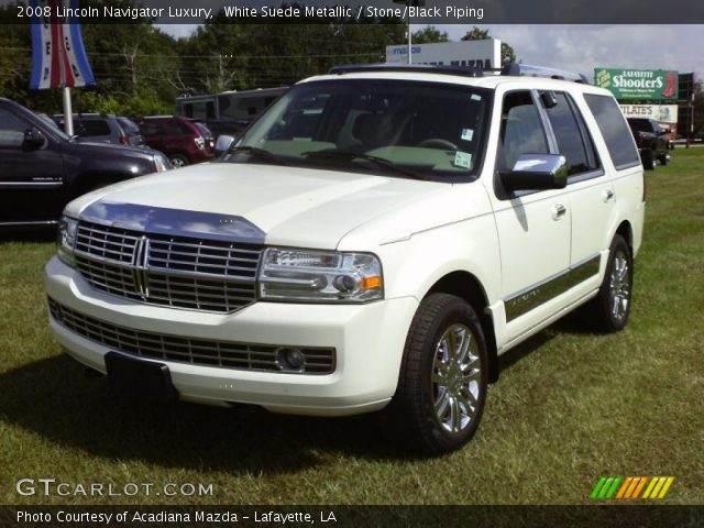 2008 Lincoln Navigator Luxury in White Suede Metallic
