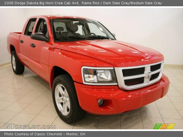 2008 Dodge Dakota Big Horn Crew Cab 4x4 in Flame Red