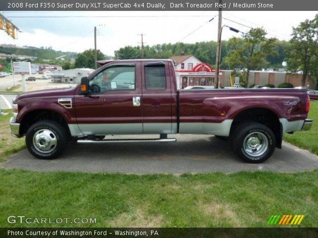 2008 Ford F350 Super Duty XLT SuperCab 4x4 Dually in Dark Toreador Red