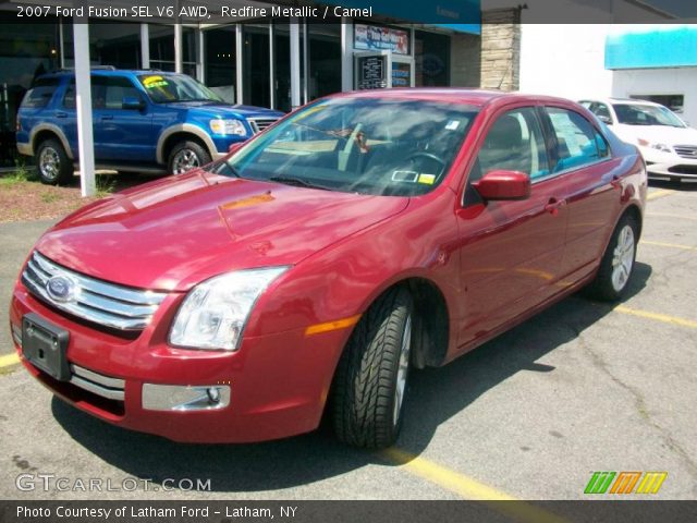 Redfire Metallic 2007 Ford Fusion Sel V6 Awd Camel