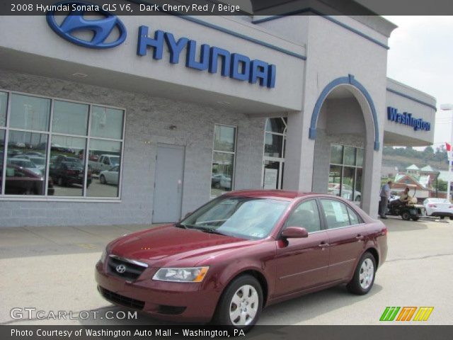 2008 Hyundai Sonata GLS V6 in Dark Cherry Red