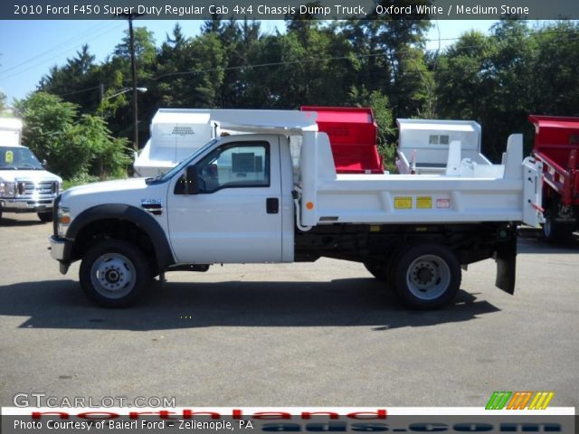2010 Ford F450 Super Duty Regular Cab 4x4 Chassis Dump Truck in Oxford White