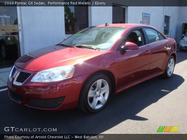 2010 Pontiac G6 Sedan in Performance Red Metallic