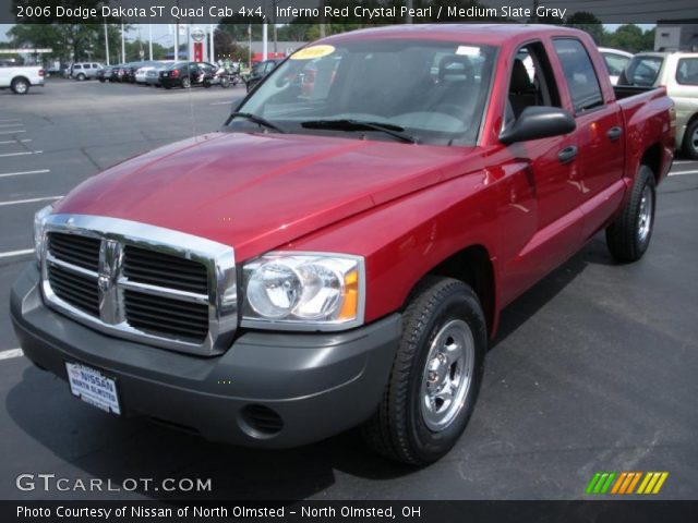 2006 Dodge Dakota ST Quad Cab 4x4 in Inferno Red Crystal Pearl