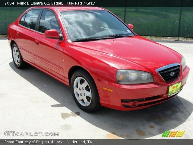 2004 Hyundai Elantra GLS Sedan in Rally Red