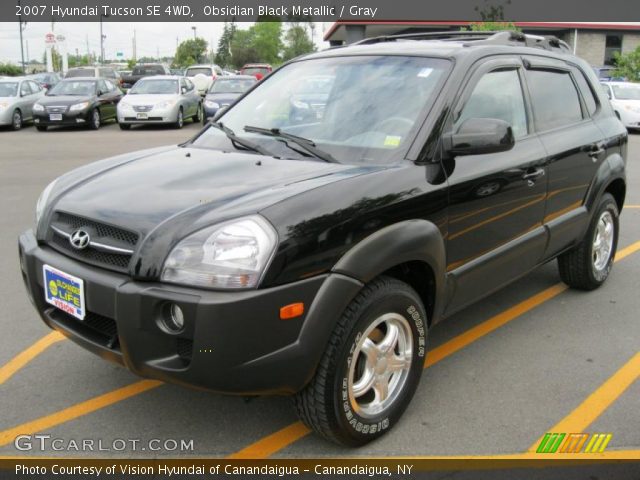 2007 Hyundai Tucson SE 4WD in Obsidian Black Metallic