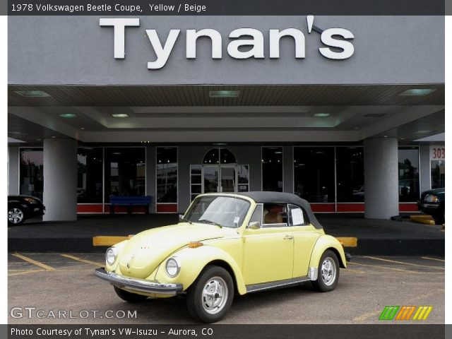 1978 Volkswagen Beetle Coupe in Yellow