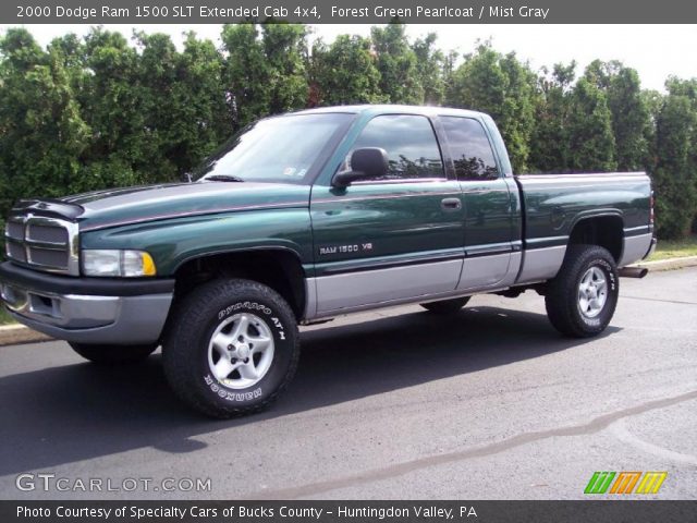 2000 Dodge Ram 1500 SLT Extended Cab 4x4 in Forest Green Pearlcoat